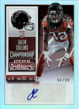 2015 Panini Contenders Championship Ticket Card #117 Jalen Collins Auto /99