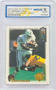 MARSHALL FAULK AZTECS ROOKIE 1995 NFL EXPERIENCE WCG 10 INDIANAPOLIS COLTS RC - Picture 1 of 2
