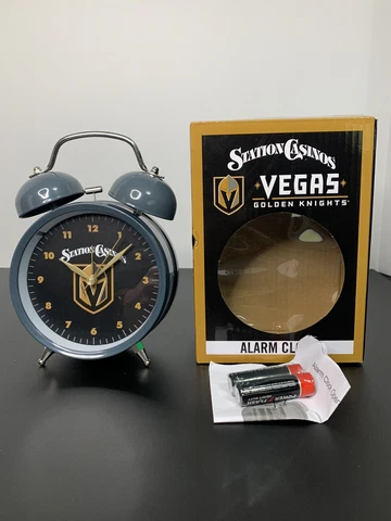 Vegas Golden Knights Station Casinos logo alarm clock w/ nightlight & goal horn Cover