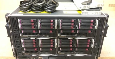 HP C3000 4x HP BL460c G7 256GB RAM 4x SB40c 7.2TB SAS Storage Blade Solution - Image 1 of 4