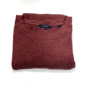 Vince Shirt Herren XXL Waffelstrick Thermo Langarm Crew Tee 2XL dunkelrot - Bild 1 von 15