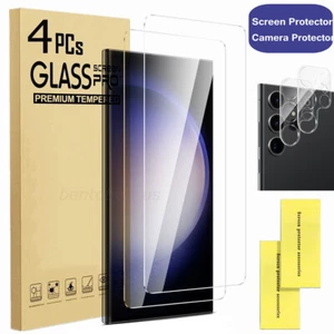 4X For Samsung Galaxy S22 S23 Ultra Tempered Glass Screen Camera Lens Protector - Picture 1 of 10