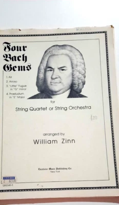 Four Bach Gems for String Quartet .All Parts Violin/Viola/Cello/Bass..VGCond. - Image 1 of 4