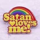 Szatan Loves-Me Przypinka do klapy Metal Kreatywna-Odznaka Emaliowana przypinka Urocza broszka krawat
