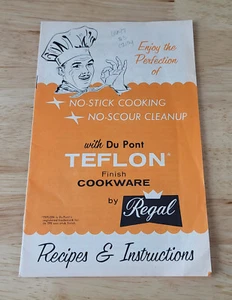 Vtg RECIPES & INSTRUCTIONS By Regal Du Pont Teflon Cookware PB ©1950s - Picture 1 of 2