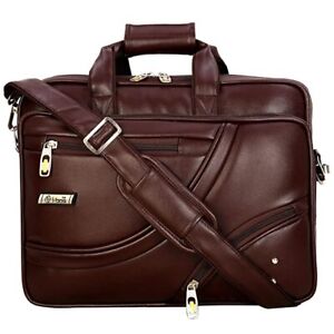 Faux Leather Executive Formal  Laptop & MacBook Sling Bag for Men Women with Mul