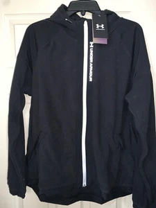 NWT Under Armour RUSH Fleece Women's XL Full-Zip Black Hoodie 1365773 - Picture 1 of 4