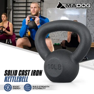 10LB Cast Iron Kettlebell Weight Home Gym Body Sport Strength Training Equipment - Picture 1 of 10