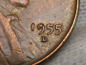 Error Centavo: 1955-d Lincoln Trigo Penny." Lleno 22.9cm - Imagen 1 de 10