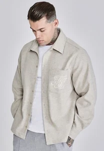 Sobrecamisa SikSilk Para Hombre Beige Mediana - Imagen 1 de 5