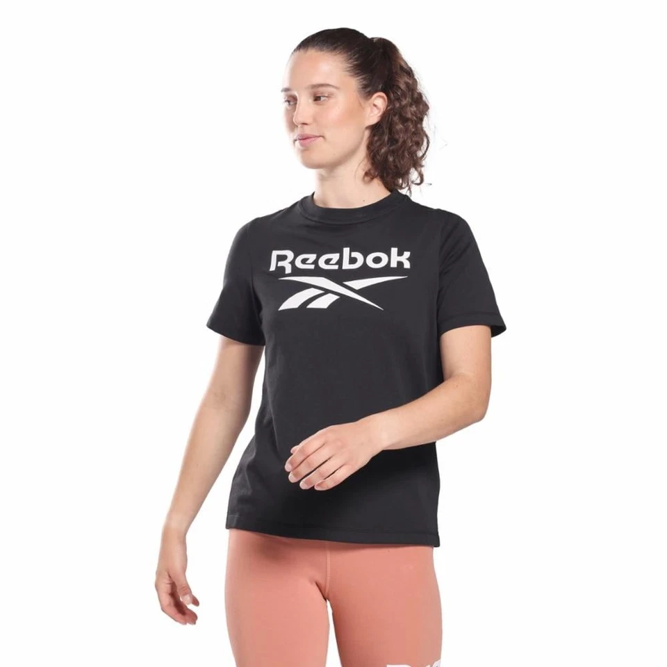 Reebok Womens Graphic Big Logo Tee HB2271 Black S