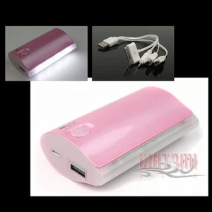 5200MAH BACKUP BATTERY CHARGER MICRO USB PINK GALAXY S3 S4 NOTE TAB KINDLE FIRE - Photo 1 sur 1