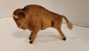 Wagner Kunstlerschutz Bison Buffalo Flocked Figurine Germany German Vintage 2" - Picture 1 of 6