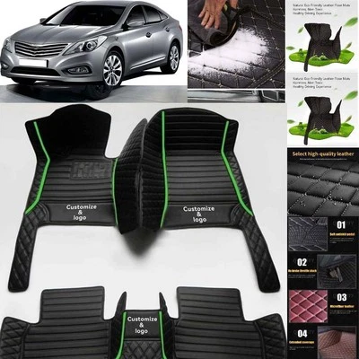 For Hyundai Azera Car Floor Mats Custom Luxury Front & Rear Auto Carpets Liners Foto 1 de 4