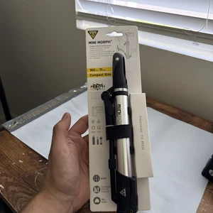 Pompa a telaio Topeak Mini Morph per Presta e Schrader: capacità 160 psi 11 bar - Foto 1 di 9