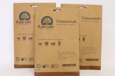 IF YOU CARE 72x36-Inch Cheesecloth, Unbleached, 2-Square Yards (Pack of 3)