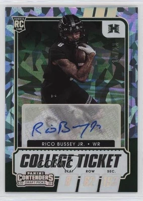 2021 Contenders Draft Picks College Cracked Ice Ticket /23 Rico Bussey Jr Auto - Image 1 of 2