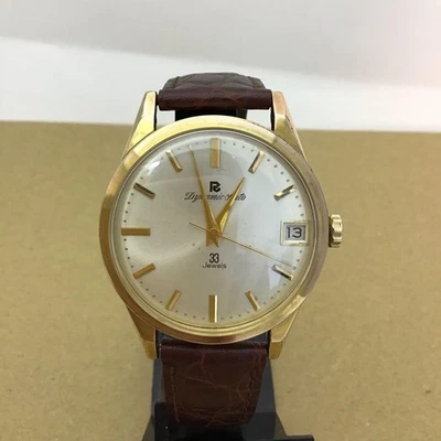 Аналоговые мужские винтажные автоматические часы RICOH Dynamico 14 карат с золотым покрытием 33 камня - Изображение 1 из 4