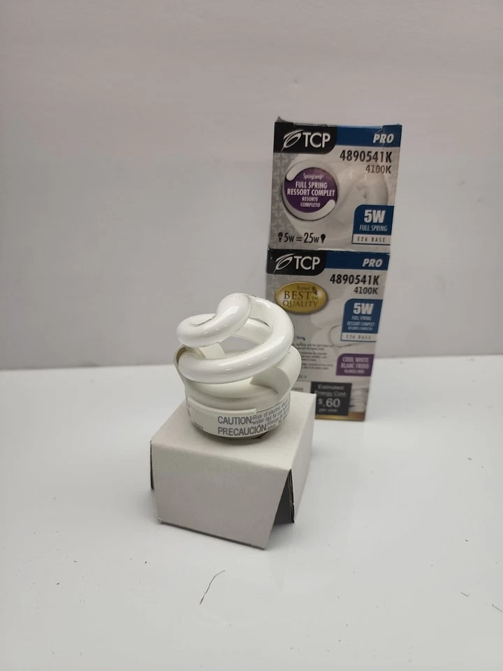 TCP 48905 41k 5Watt 4100Kelvin E26 Ultra Compact Fluorescent Lamp 👍 - Image 1 of 4