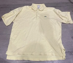 Lacoste Mens Yellow Cotton Collared Regular Fit Short Sleeve Polo Shirt Size M - Picture 1 of 5
