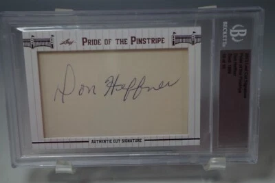 DON HEFFNER 2013 LEAF PRIDE OF THE PINSTRIPE 1934 YANKEES BECKETT AUTO GRADED - Image 1 of 3