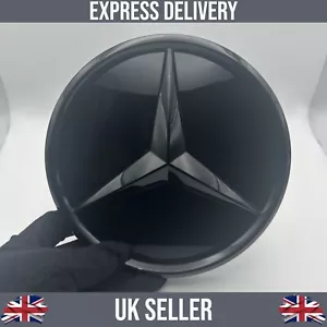 Mercedes Benz Gloss Black Flat Grille Badge W205 A,C,B Class,GLA,CLA 2013-2018 - Picture 1 of 10