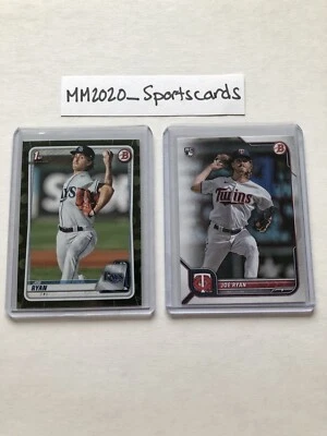 Joe Ryan 2020 1st Bowman CAMO PARALLEL BP-117 & 2020 RC Rookie Twins MAKE OFFER - Image 1 of 3