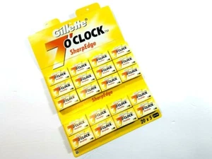 Barber Straight Cut Throat Shaving  Blades Razors Double Edge Gillette 70'CLOCK  - Picture 1 of 6