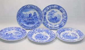 5 BEAUTIFUL SPODE BLUE ROOM COLLECTION 10.5" DINNER PLATES - Picture 1 of 9