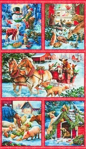 Tiere Weihnachten 21,63€/m Stoffe Panel Snow Pals Weihnachtsstoff Christmas Dogs - Bild 1 von 1
