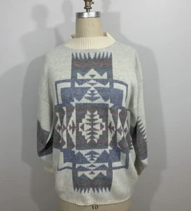 Vintage Sweater Aztec Southwestern Medium - Picture 1 of 8