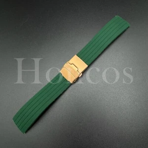 Correa de reloj de goma de silicona de 20 22 mm con cierre impermeable para Huawei verde - Imagen 1 de 20