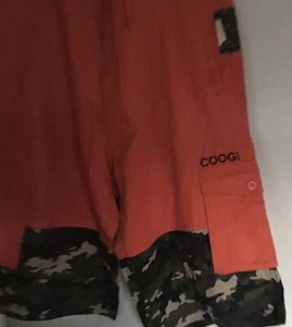 Men COOGI Shorts Size 42 Orange Top with Camouflage Bottom - Foto 1 di 14