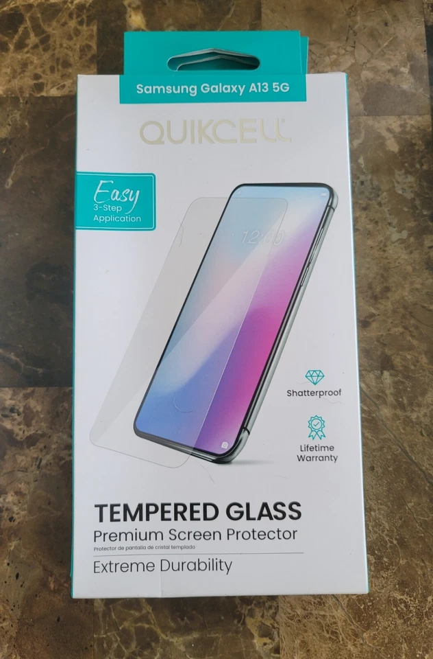 Quikcell Samsung Galaxy A13 5g Tempered Glass Screen Protector NEW - Image 1 of 1