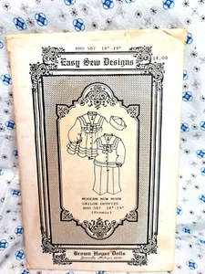 Vintage 1988 Brown House Dolls Pattern BHD 507 Premie Sailor 18" - 19" Puppe - Bild 1 von 2