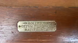 Antiguo organizador de madera industrial de oficina archivo carta Smiths Office Tickler años 1910 - Imagen 1 de 9