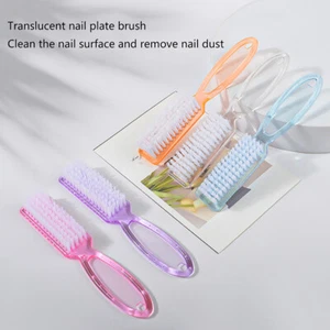 Cleaning Nail Brushes Transparent Long Handle Soft Remove Dust Nail Brushes - Picture 1 of 16