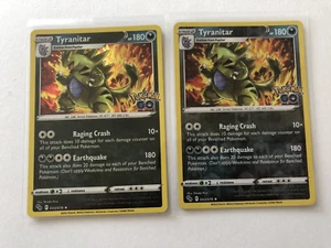 Pokemon Go Tyranitar 043/078 holo raro y holo inverso raro - Imagen 1 de 2