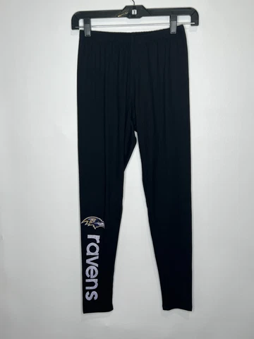 Ravens Pants Womens Small Leggings NFL Team Apparel Black Logo Cover