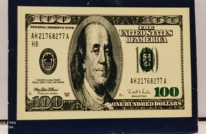 Barajas de colección recubiertas de plástico real - Tarjetas de juego de billetes de $100 dólares - Imagen 1 de 6