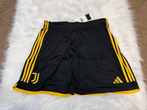 Adidas Juventus 23/24 Home Football Soccer Shorts Men's XL Black Gold HR8254 NWT - Picture 1 of 5