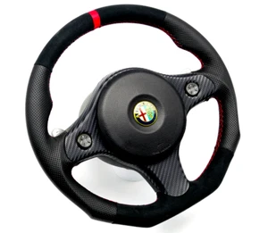 TAUSCH Abgeflacht Alcantara Lederlenkrad fur Alfa Romeo Brera 159 SMG 2n - Bild 1 von 5