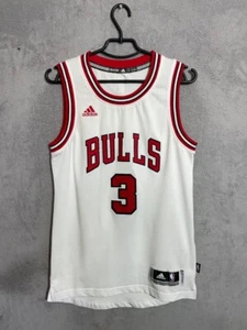 Wade Chicago Bulls Adidas 2016 White Jersey NBA BASKETBALL Shirt Adidas Men 2XS - Picture 1 of 11