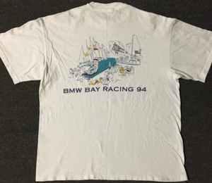 Camicia vintage anni 90 BMW Bay Racing sbiadita S USA San Francisco Beach Sailing Grunge anni 80 - Foto 1 di 14