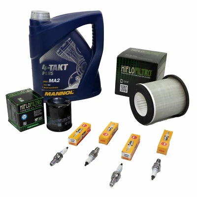 NO-NAME Wartungspaket 4L Öl für Yamaha XJ 600 Diversion XJ Luftfilter+Ölfilter+Zündkerze