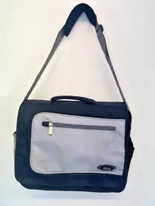 Jeep Laptop Messenger Bag Large Black/Grey Padded Crossbody bag S4001 - Picture 1 of 4