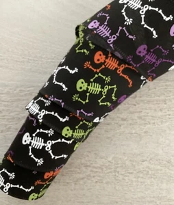 5 yds. Skeleton Halloween Wired Edge Ribbon 2.5” Wide - Picture 1 of 6