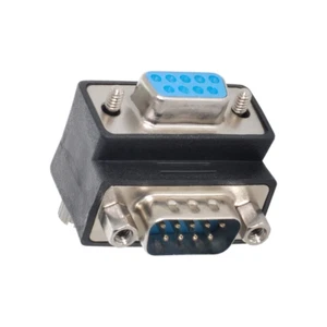 D-Sub RS232 9-poliger abgewinkelter 90-Grad-Adapter für Verlängerung von Stecker - Bild 1 von 6