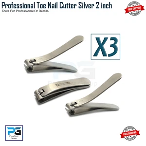 x3 Elegant Touch Large Toe Nail Clippers Cutters Trimmer Nipper Finger SS - Picture 1 of 7