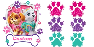 Skye and Everest Paw Patrol 定制墙面贴花(灵感) — 第 1/2 张图片